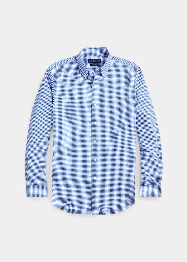 Men's Polo Ralph Lauren Plaid Poplin Shirts | 482309KYF